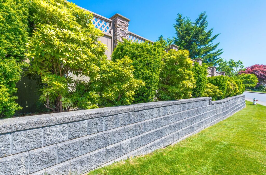 retaining wall construction